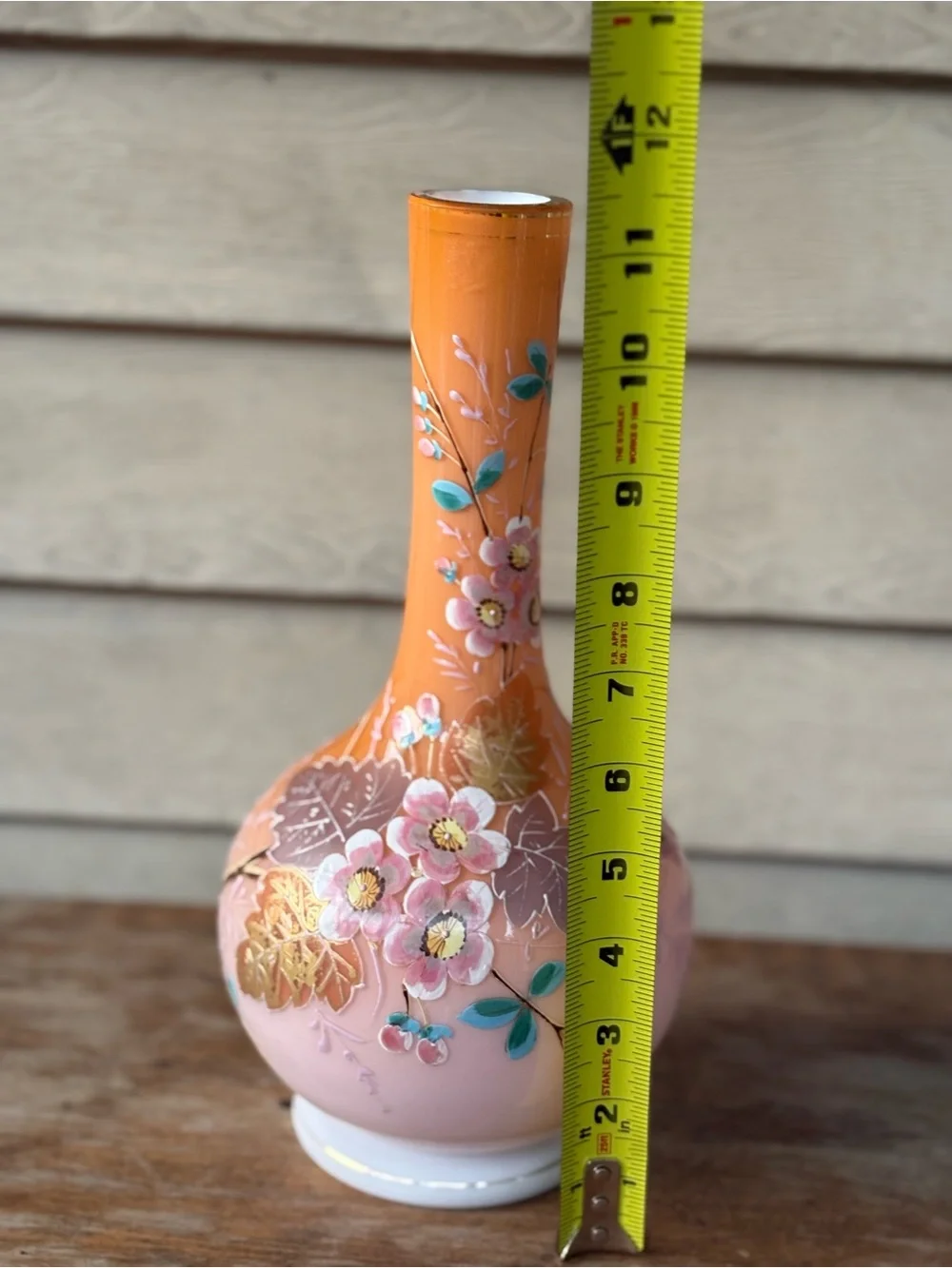 Antique 19th-century Harrach Czech (Bohemian) opaline vase